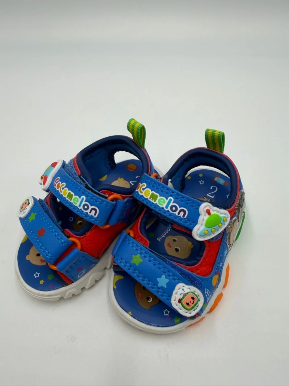 Cocomelon Blue and Red Kids Sandals with Space Characters